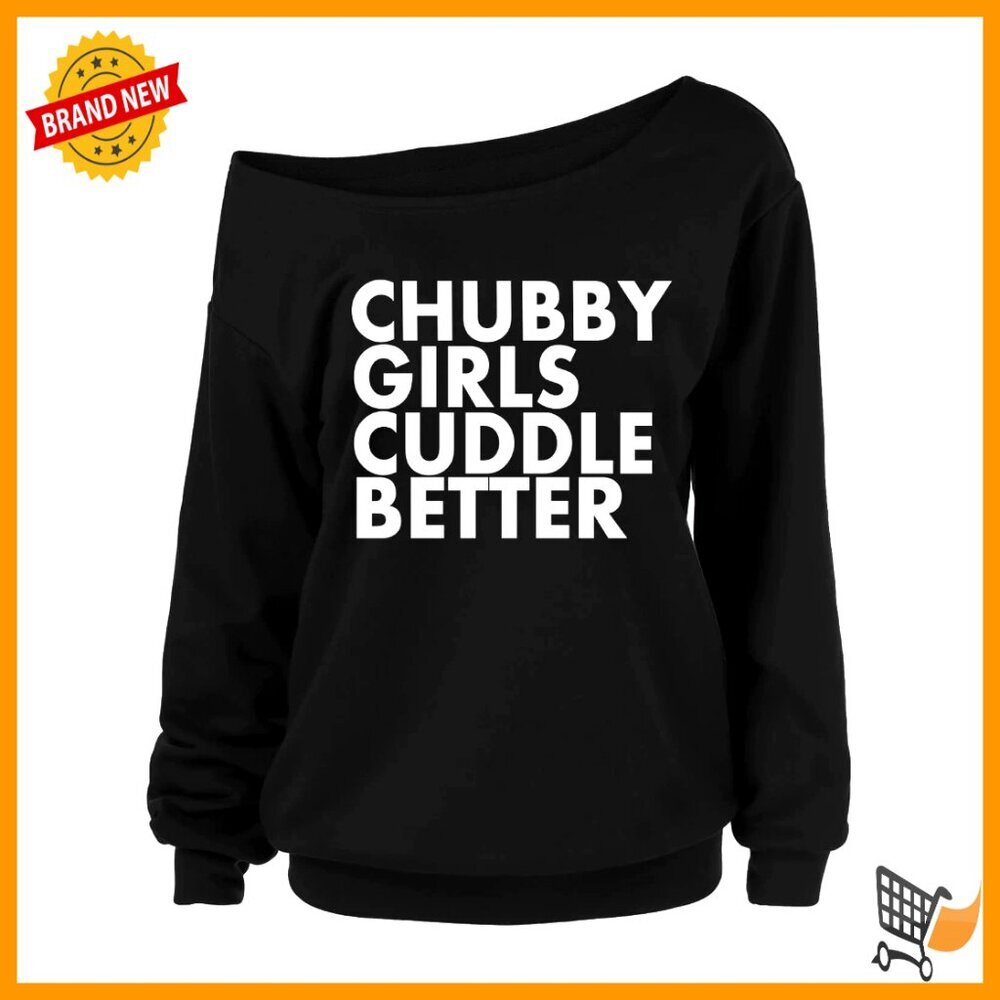 Plus Size Off Shoulder Sweater Oversized Pullover Long Sleeve Printed Tops